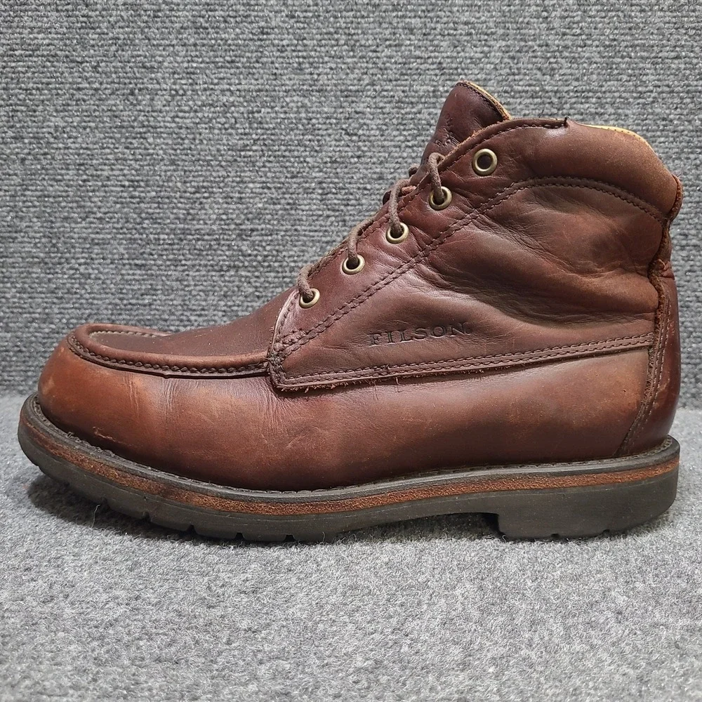 Vintage Filson Men's Chukka Boots Brown Leather Lace Up Round Toe US 9.5 D 50104